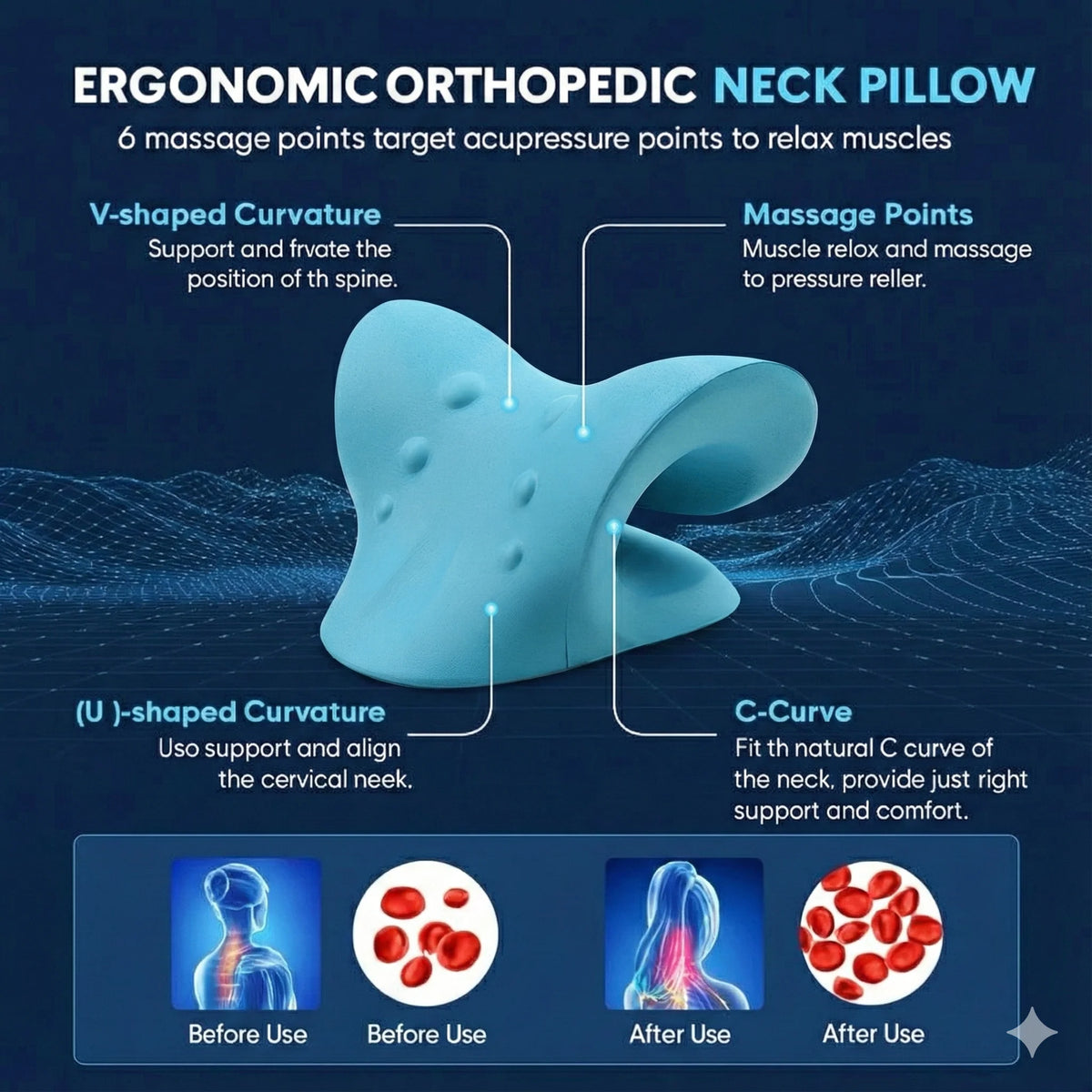 Cervical™ Neck Therapy Support Pillow